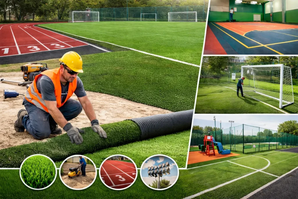 تجهيز ملاعب في السعودية