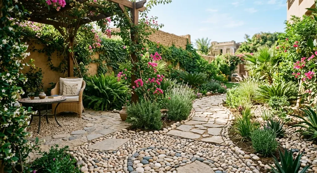 تزيين الحدائق بالحصى